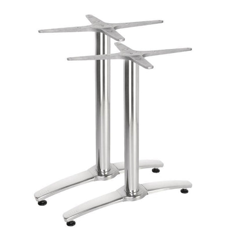 Bolero Aluminium Twin Leg Table Base - GH985 Mix and Match Table Tops and Bases Bolero   