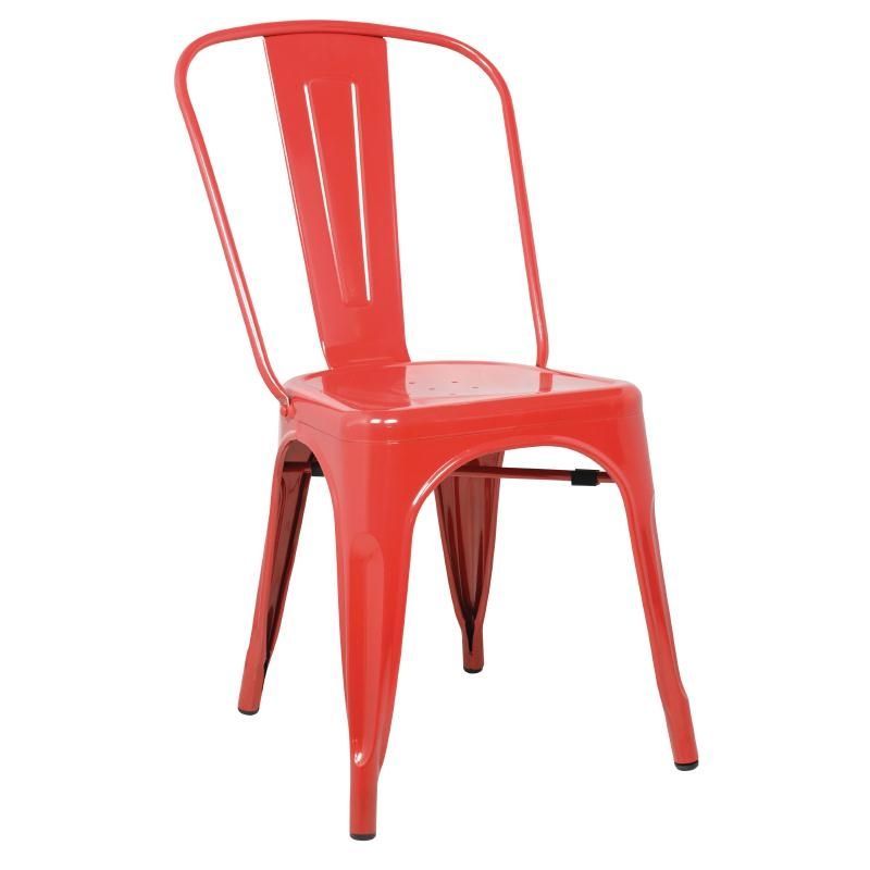 Bolero Bistro Side Chairs Steel Red (Pack of 4) - GL330