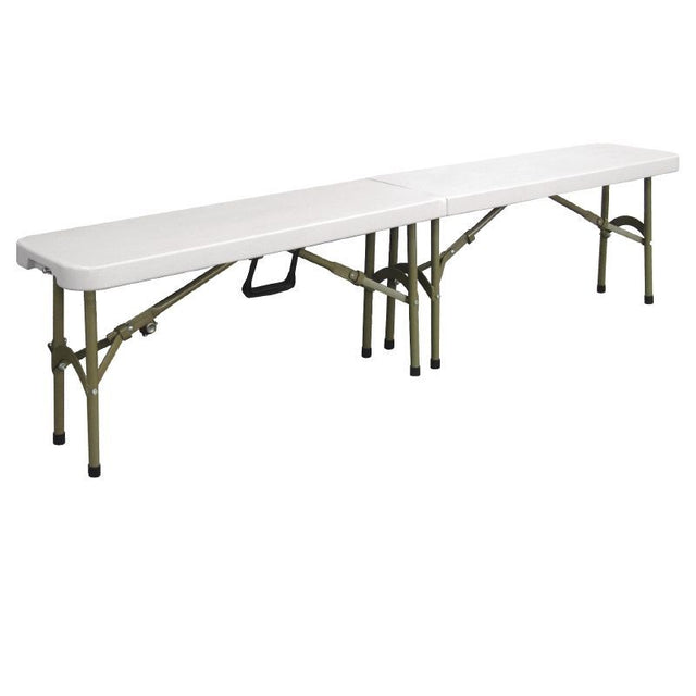 Bolero Centre Folding Bench White 6ft - Y817 Folding Utility Furniture Bolero   