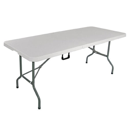 Bolero Centre Folding Utility Table White 6ft - L001