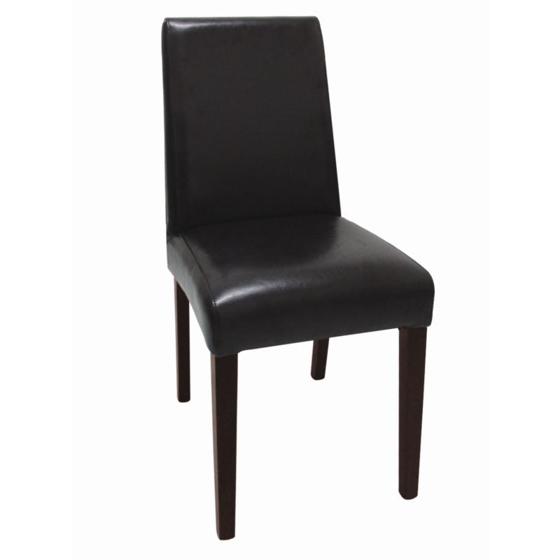 Bolero Faux Leather Dining Chairs Black (Pack of 2) - GF954 Chairs Bolero   