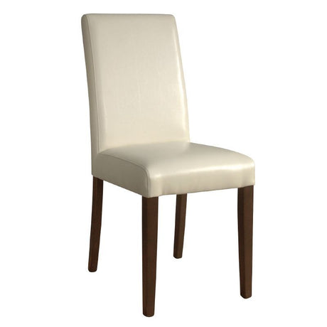 Bolero Faux Leather Dining Chairs Cream (Pack of 2) - GH444 Chairs Bolero   