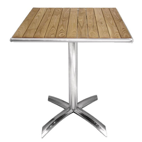 Bolero Flip Top Bistro Table Square Ash 600mm - GK991 Tables Bolero   