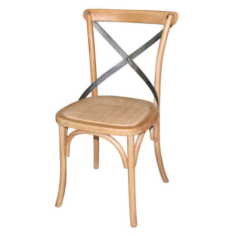 Bolero Natural Wooden Dining Chairs with Backrest (Pack of 2) - GG656 Chairs Bolero   