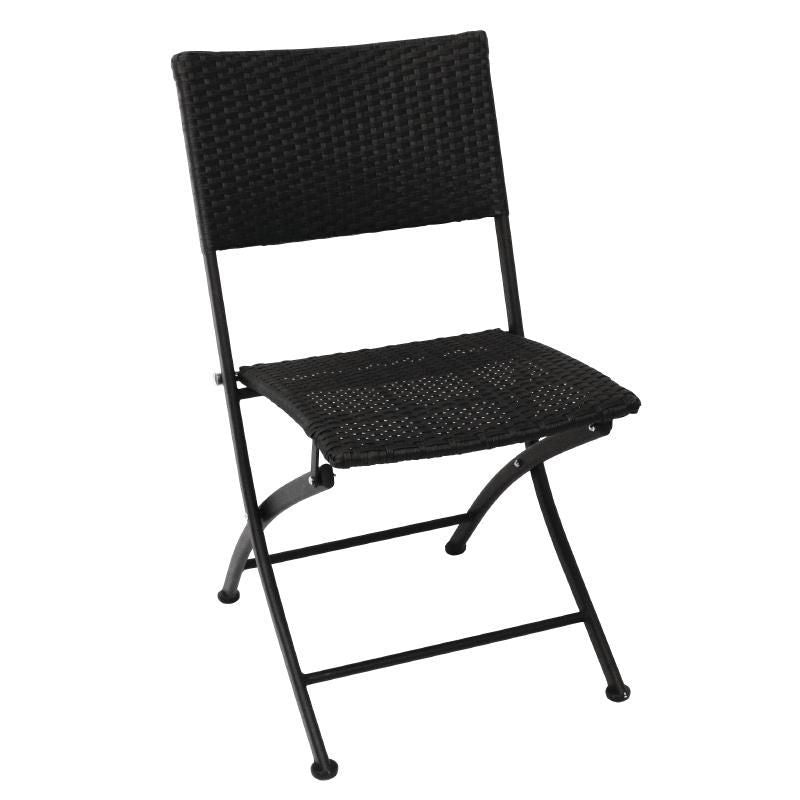 Bolero PE Wicker Folding Chairs (Pack of 2) - GL303 Chairs Bolero   