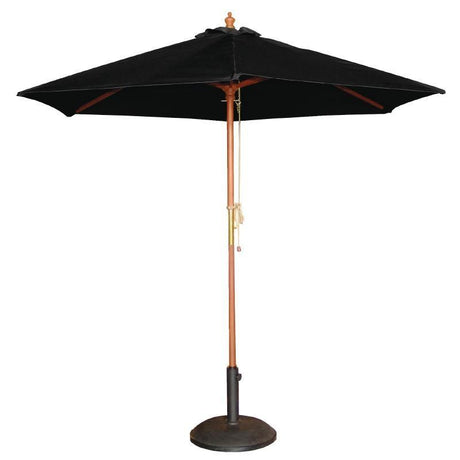 Bolero Round Black Parasol 2.5m Diameter - CB514 Parasols and Sunloungers Bolero   