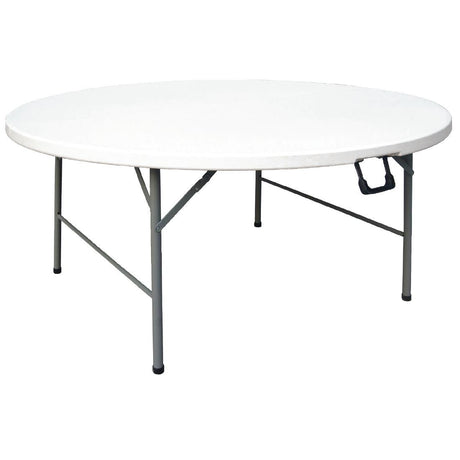 Bolero Round Centre Folding Table White 5ft (Single) - CC506 Folding Utility Furniture Bolero   