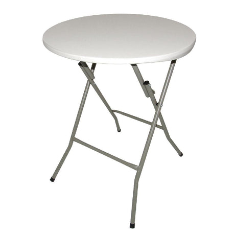 Bolero Round Folding Table White 600mm (Single) - CA998 Dining Furniture Bolero   