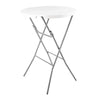 Bolero Round Poseur Folding Table White 800mm (Single) - DL046 Folding Utility Furniture Bolero   