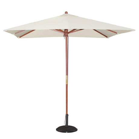 Bolero Square Pulley Parasol 2.5m Wide Cream - GH988 Parasols and Sunloungers Bolero   