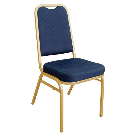 Bolero Squared Back Banquet Chair Blue (Pack of 4) - DL015 Banquet Chairs Bolero   