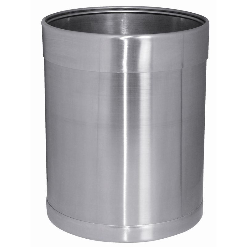 Bolero Stainless Steel Waste Paper Bin - CF130 Bedroom and Bathroom Bins Bolero   