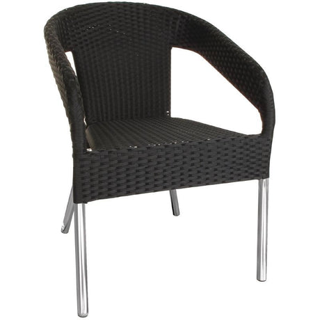 Bolero Wicker Wraparound Bistro Chairs (Pack of 4) - CG223 Chairs Bolero   