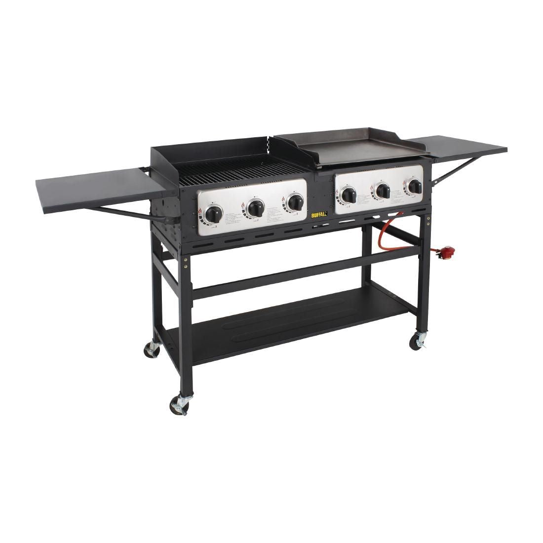 Buffalo 6 Burner Combi BBQ Grill and Griddle - CP240 BBQ's & Outdoor Cooking Buffalo   