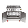 Buffalo 6 Burner Oven Range with Castors - CT253 4 & 6 Burner Ovens Buffalo   