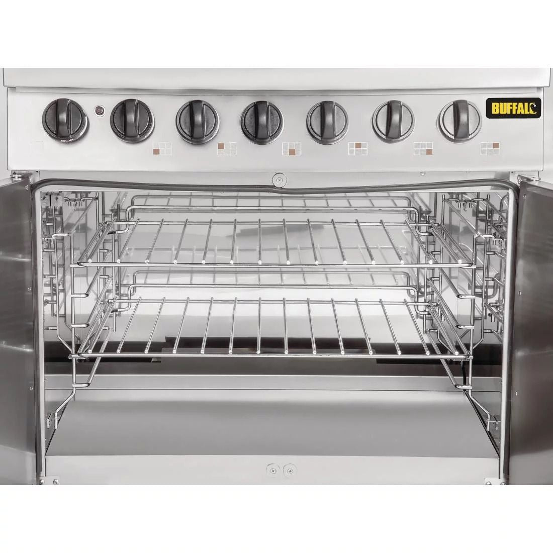 Buffalo 6 Burner Oven Range with Castors - CT253 4 & 6 Burner Ovens Buffalo   