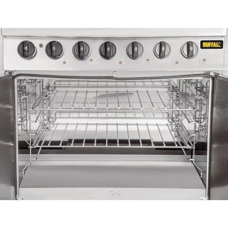 Buffalo 6 Burner Oven Range with Castors - CT253 4 & 6 Burner Ovens Buffalo   