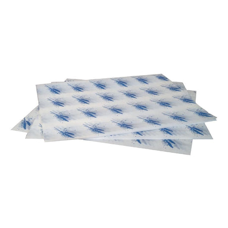Burger Wrapping Paper Sheets Blue 245 x 300mm (Pack of 1000) - GH037