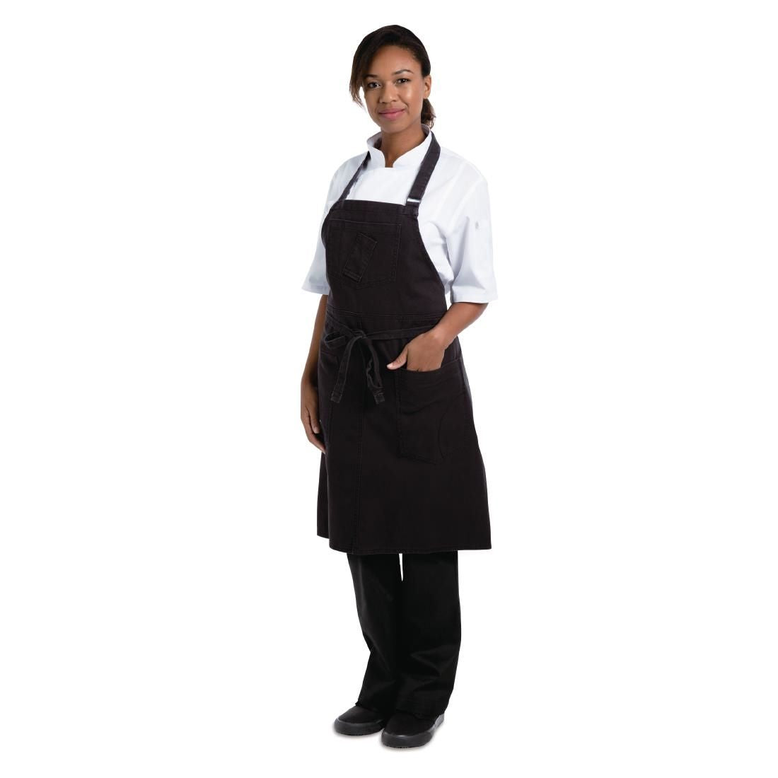 Chef Works Urban Rockford Canvas Bib Apron Steel Grey - BB018 Kitchen Clothing Chef Works Urban   