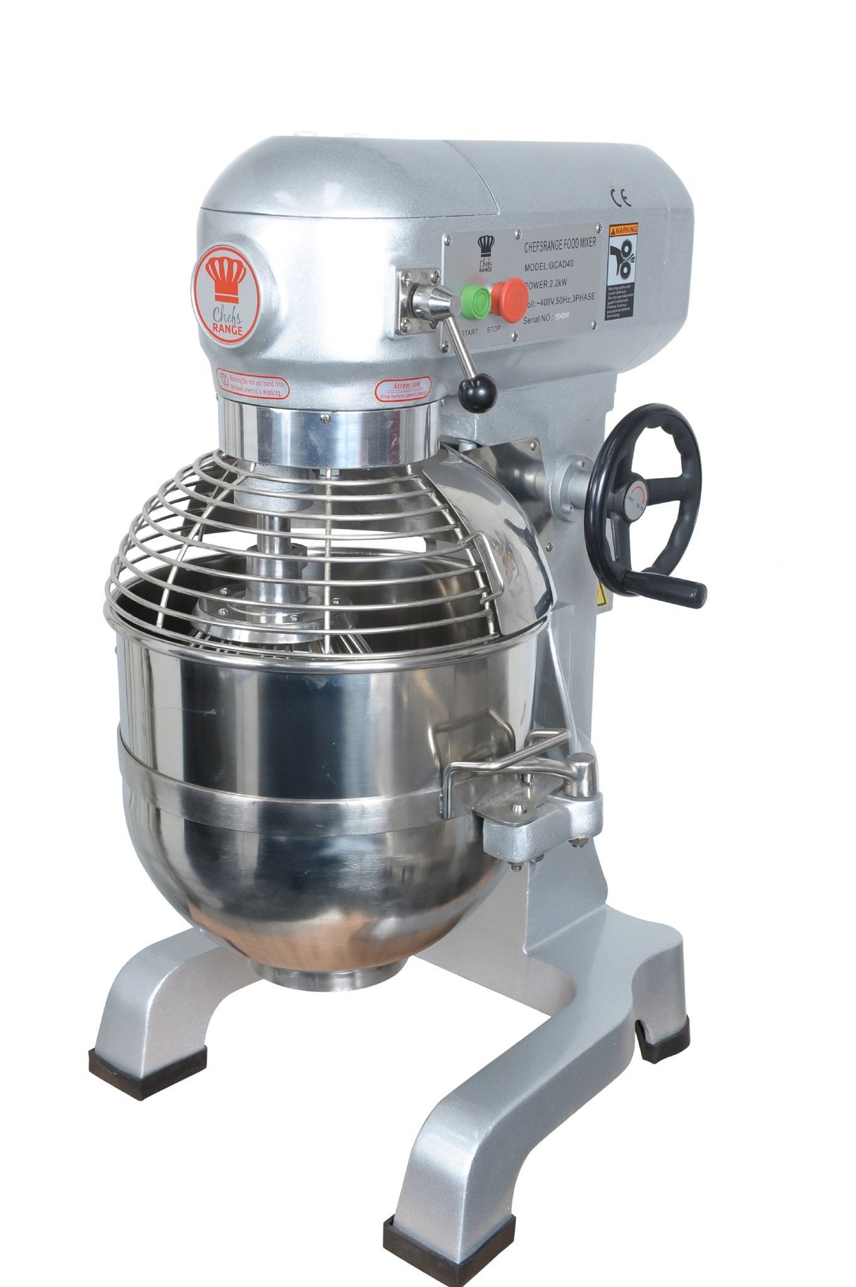 Chefsrange 40 Ltr Heavy Duty Planetary Mixer 3 Speed - AD40 Planetary Mixers Chefsrange   