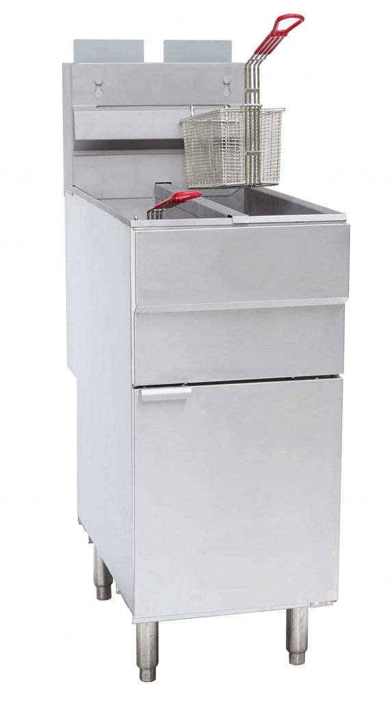 Chefsrange Slimline Twin Tank Twin Basket Free Standing Gas Fryer 10+10 Litre - GF120T Freestanding Gas Fyers Chefsrange   