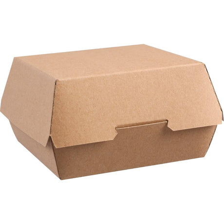 Colpac Compostable Kraft Burger Boxes Large 135mm (Pack of 250) - GE803 Takeaway Food Containers Colpac   