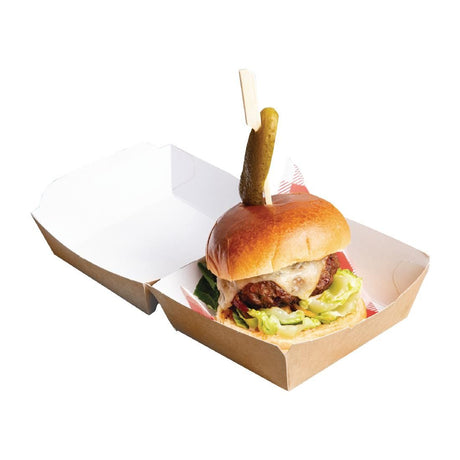 Colpac Compostable Kraft Burger Boxes Small 108mm (Pack of 250) - GE802