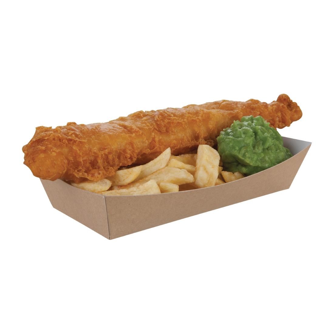 Colpac Compostable Kraft Food Trays Large 220mm (Pack of 250) - FA364 Takeaway Food Containers Colpac   
