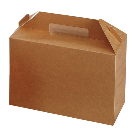 Colpac Recyclable Kraft Gable Boxes Large (Pack of 125) - FA362 Takeaway Food Containers Colpac   