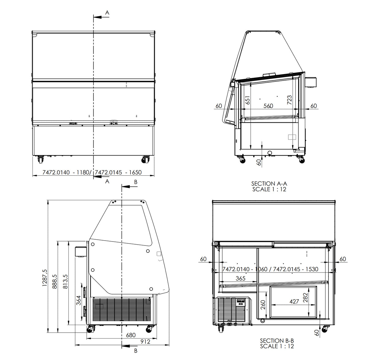 Combisteel Cuba Ice Cream Counter Display Freezer 13 x 5 Litre - 7472.0145 Ice Cream Display Freezers Combisteel   