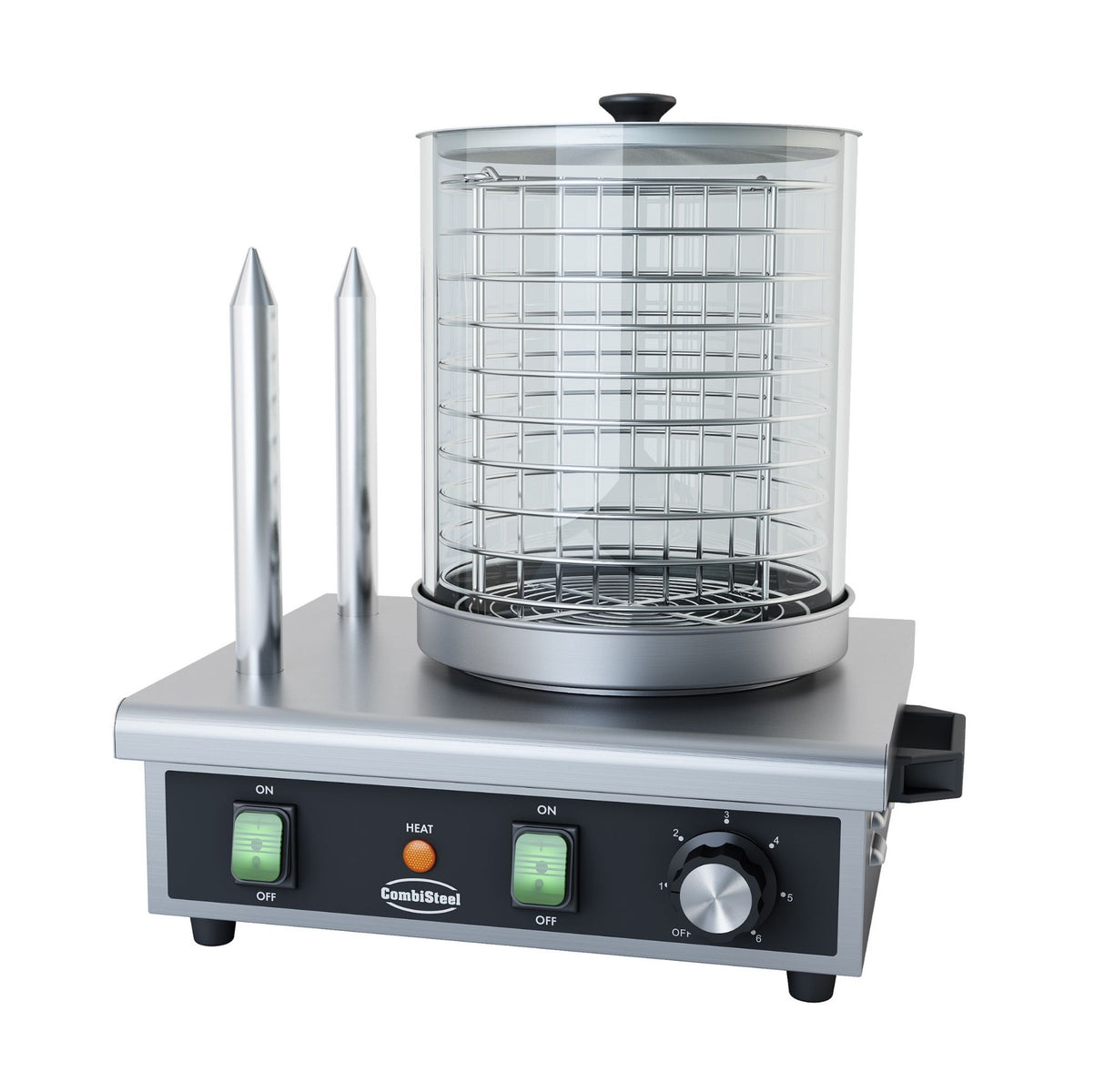 Combisteel Electric Hot Dog Warmer With 2 Bread Bun Heating Sticks - 7518.0125 Hot Dog Machines & Warmers Combisteel   