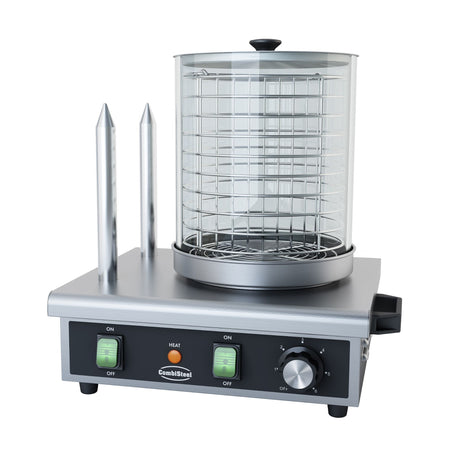 Combisteel Electric Hot Dog Warmer With 2 Bread Bun Heating Sticks - 7518.0125
