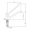 Combisteel Faucet With Elbow Operation - 7212.0015 Mixer Taps Combisteel   