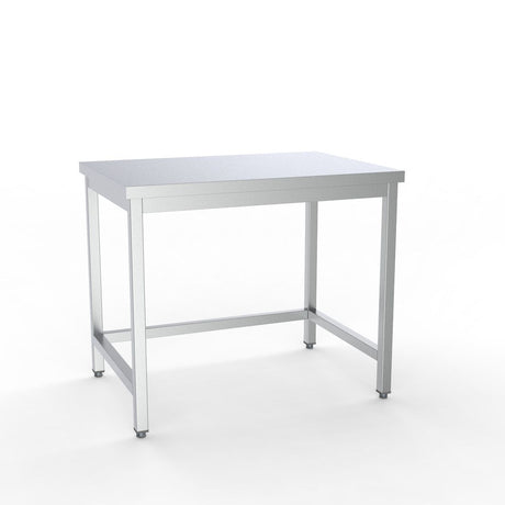 Combisteel Full 430 Stainless Steel 600 Line Worktable 1000mm Wide - 7333.0008 Stainless Steel Centre Tables Combisteel   