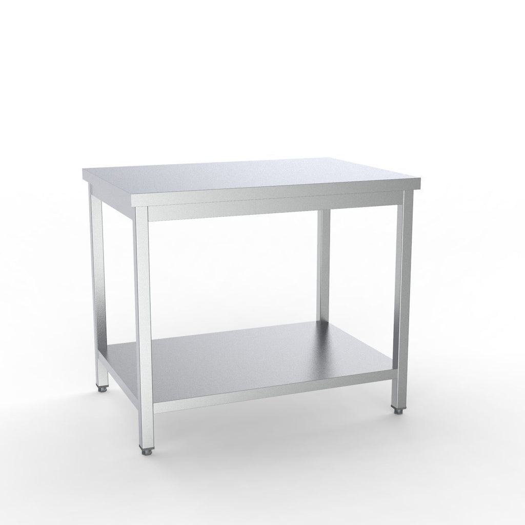 Combisteel Full 430 Stainless Steel 700 Line Worktable With Shelf 900mm Wide - 7333.0077 Stainless Steel Centre Tables Combisteel   