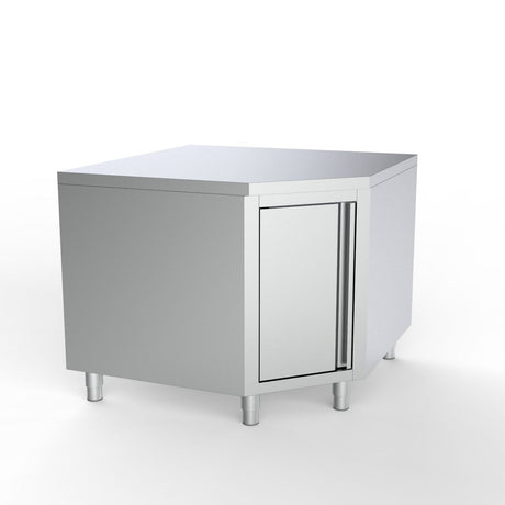 Combisteel Full 430 Stainless Steel Worktable Corner With Door 1000/1000mm Wide - 7333.0290