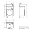 Combisteel Knee Operated Sink With Pedestal Cupboard - 7013.0780 Hand Wash Sinks Combisteel   