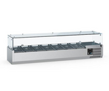 Combisteel Refrigerated Topping Unit with Glass Surround 1/4GN x 7 - 7950.5119 VRX Topping Units Combisteel   