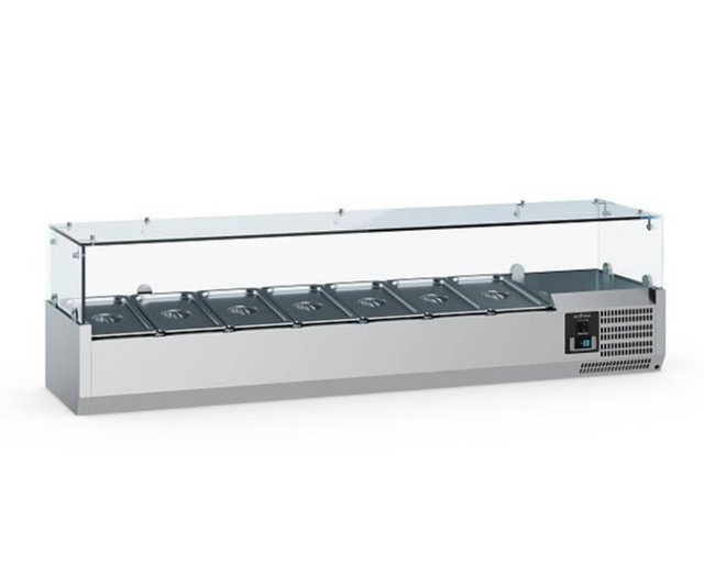 Combisteel Refrigerated Topping Unit with Glass Surround 1/4GN x 7 - 7950.5119 VRX Topping Units Combisteel   