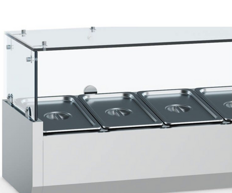Combisteel Refrigerated Topping Unit with Glass Surround 1/4GN x 7 - 7950.5119 VRX Topping Units Combisteel   
