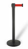 Combisteel Retractable Belt Stanchion Barrier 2 Metre Black Set of 2 - 7522.0010 Retractable Strap Barriers & Stanchions Combisteel   