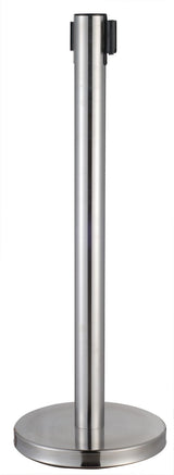 Combisteel Retractable Belt Stanchion Barrier 2 Metre Stainless Steel Set of 2 - 7522.0005 Retractable Strap Barriers & Stanchions Combisteel   