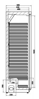 Combisteel Single Upright Fridge White 350Ltr - 7450.0556 Refrigeration Uprights - Single Door Combisteel   