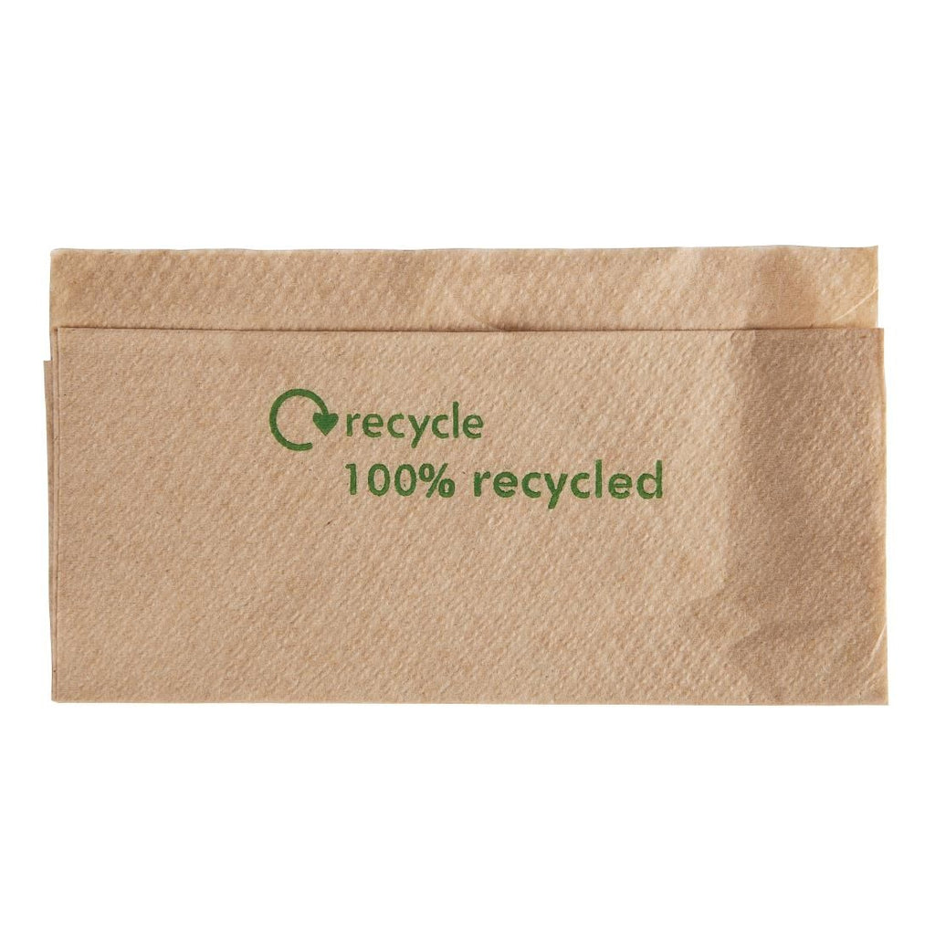 Compostable Kraft Lunch Napkins 320 x 300mm (Pack of 6000) - GH030 Paper Napkins Non Branded   