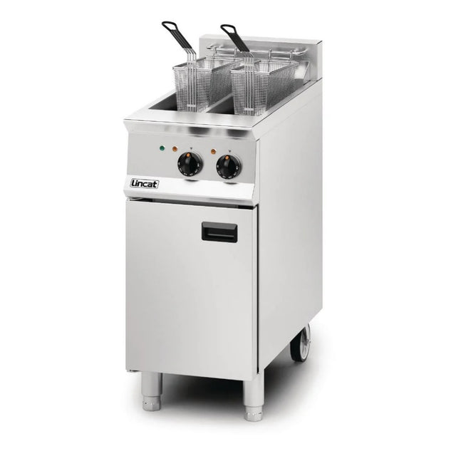 Lincat Opus 800 Twin Tank Twin Basket Free Standing Electric Fryer OE8105 Freestanding Electric Fryers Lincat   