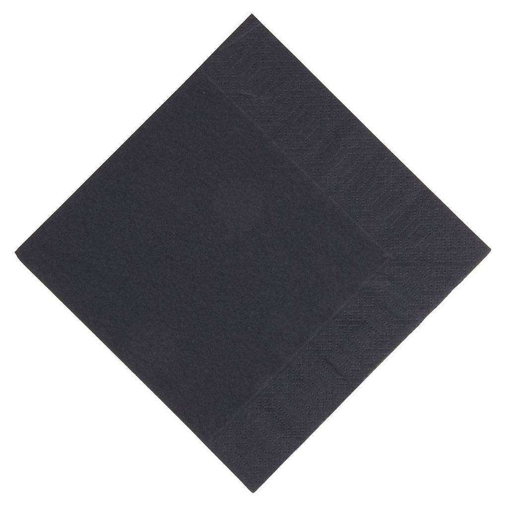 Duni Compostable Lunch Napkins Black 330mm (Pack of 1000) - GJ107 Paper Napkins Duni   