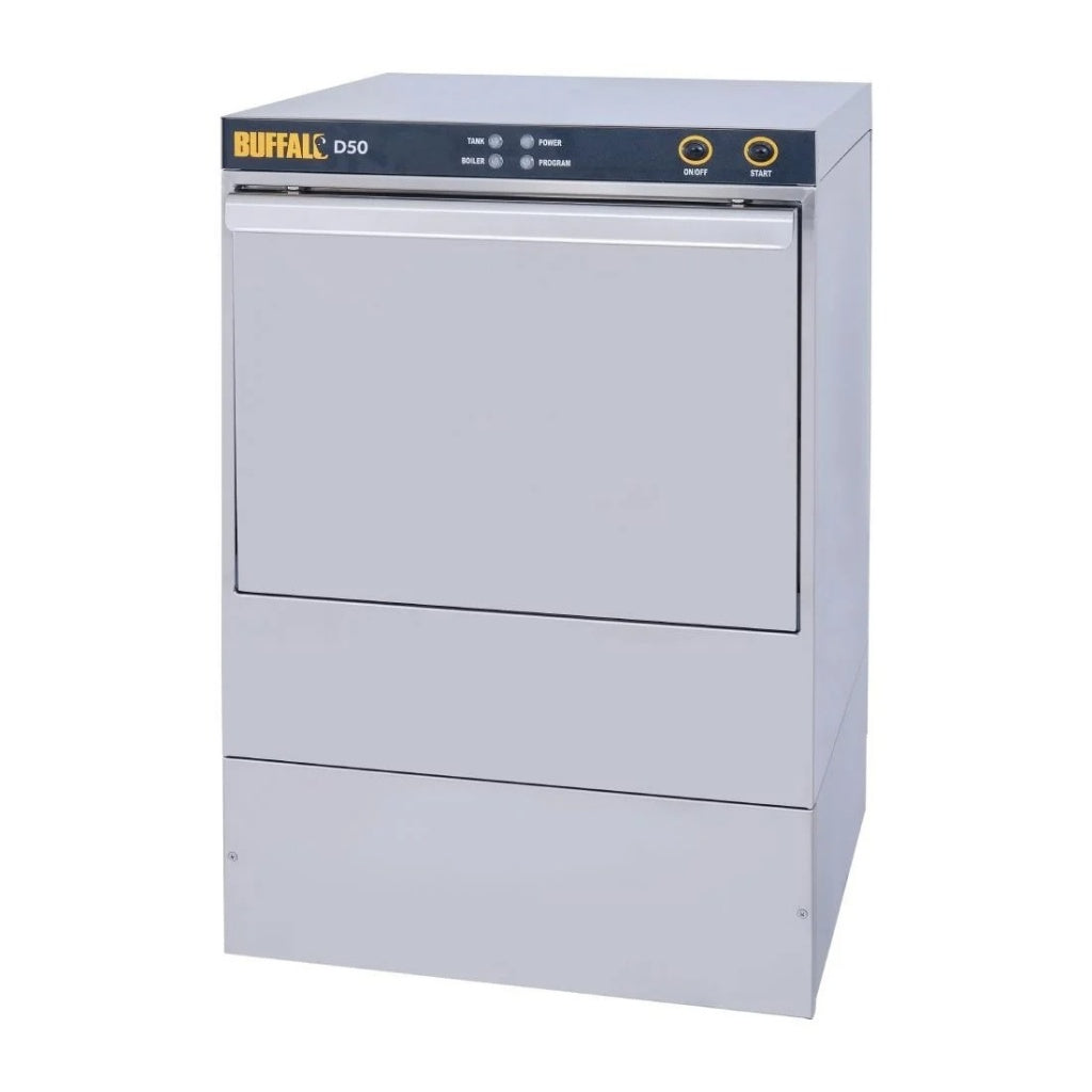 Buffalo 500mm Commercial Dishwasher with Drain Pump D50 - DW319 Dishwashers Buffalo   