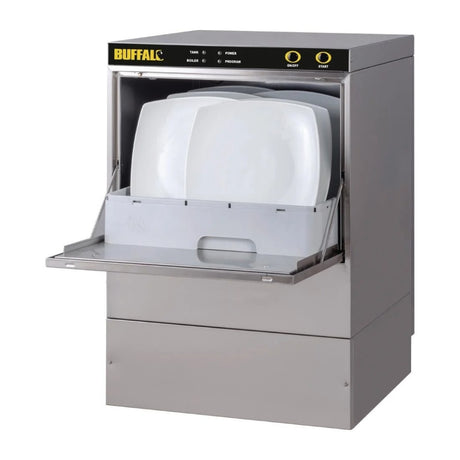 Buffalo 500mm Commercial Dishwasher with Drain Pump D50 - DW319 Dishwashers Buffalo   