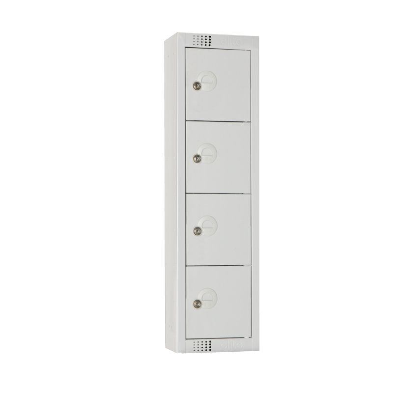Elite Personal Effects Locker 4 Door Grey Camlock - CF753-CF Lockers and Key Cabinets Elite Lockers Limited   