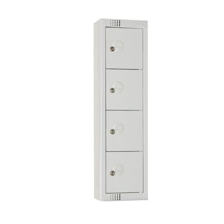 Elite Personal Effects Locker 4 Door Grey Camlock - CF753-CF Lockers and Key Cabinets Elite Lockers Limited   